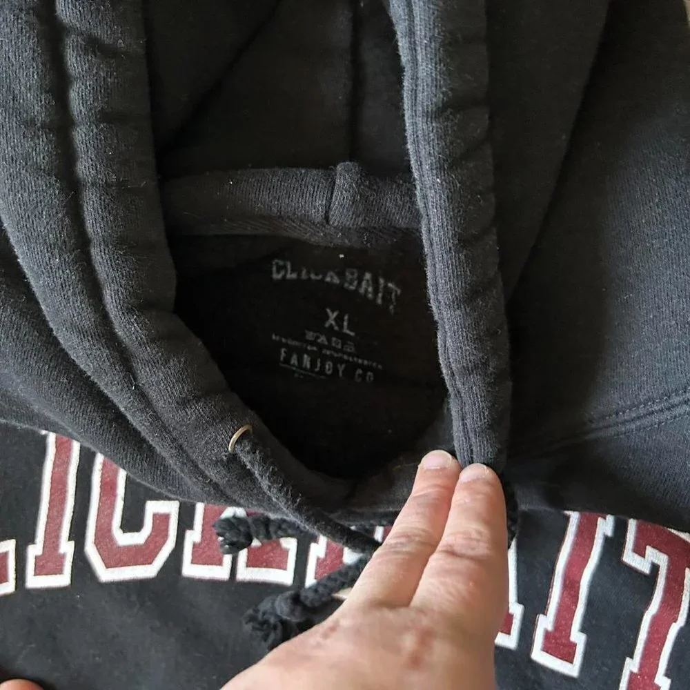 Black Clickbait Hoodie David Dobrik Size XL
